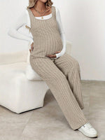 2026 New Maternity Straight-Leg Jumpsuit - High-Stretch Casual Overalls for Winter, Elegant Pregnancy Workwear (Top Not Included)