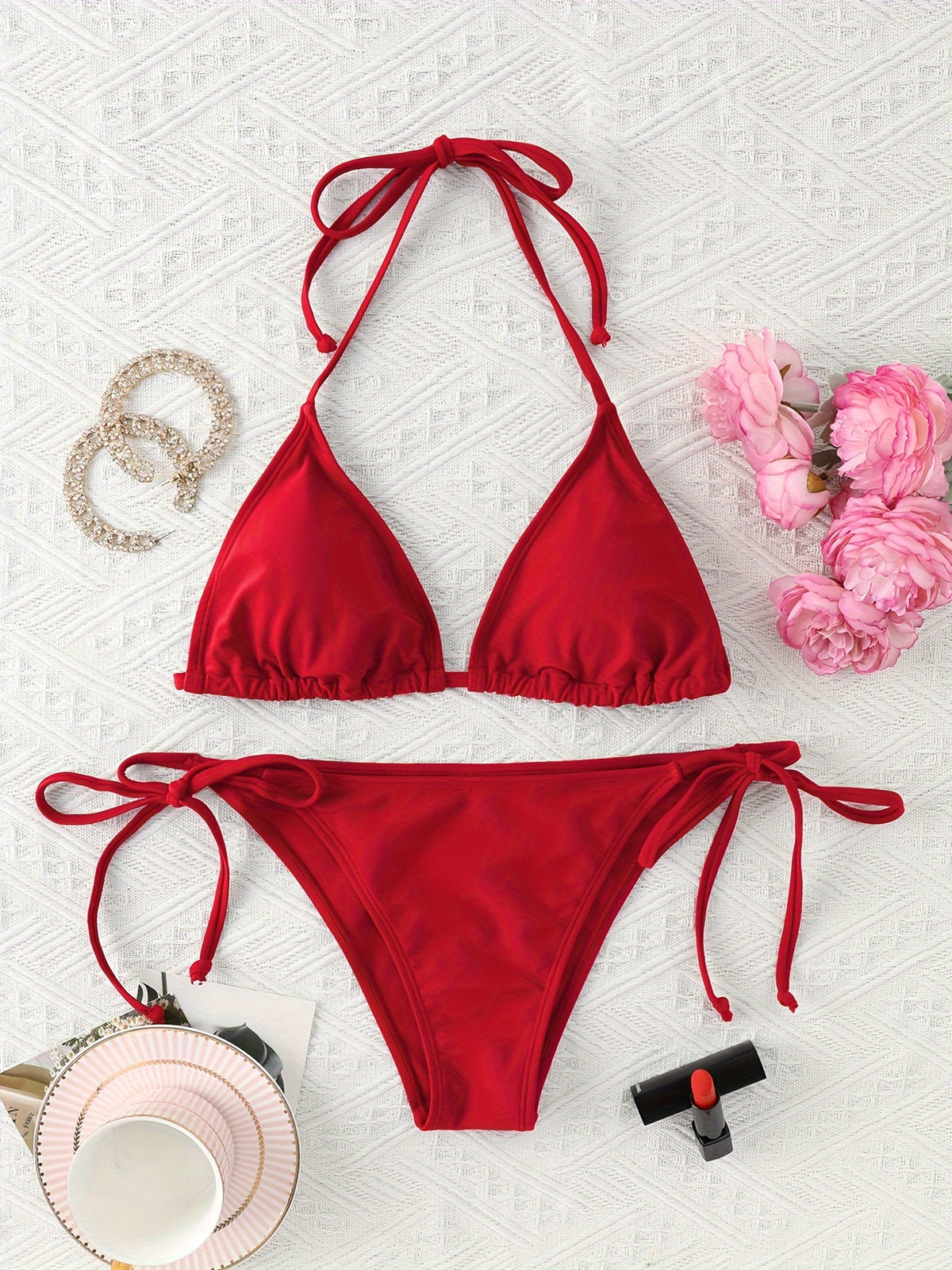 2026 New Women's Bikini Set - High-Stretch Two-Piece Swimsuit, Trending Sculpting Beachwear for Summer Vacation & Poolside Style