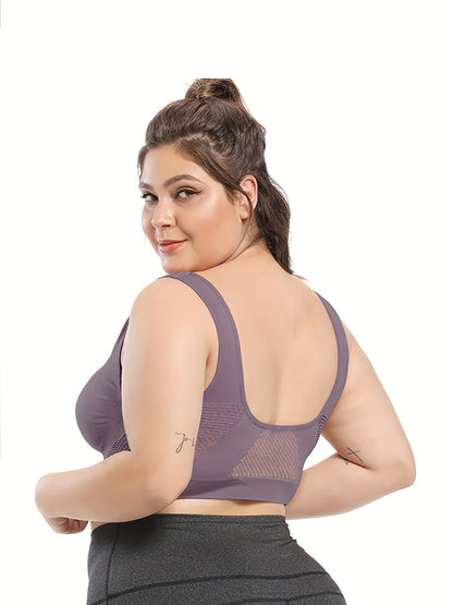 2026 New Women's Plus Size Seamless Sports Bra - High-Support Push Up Bralette